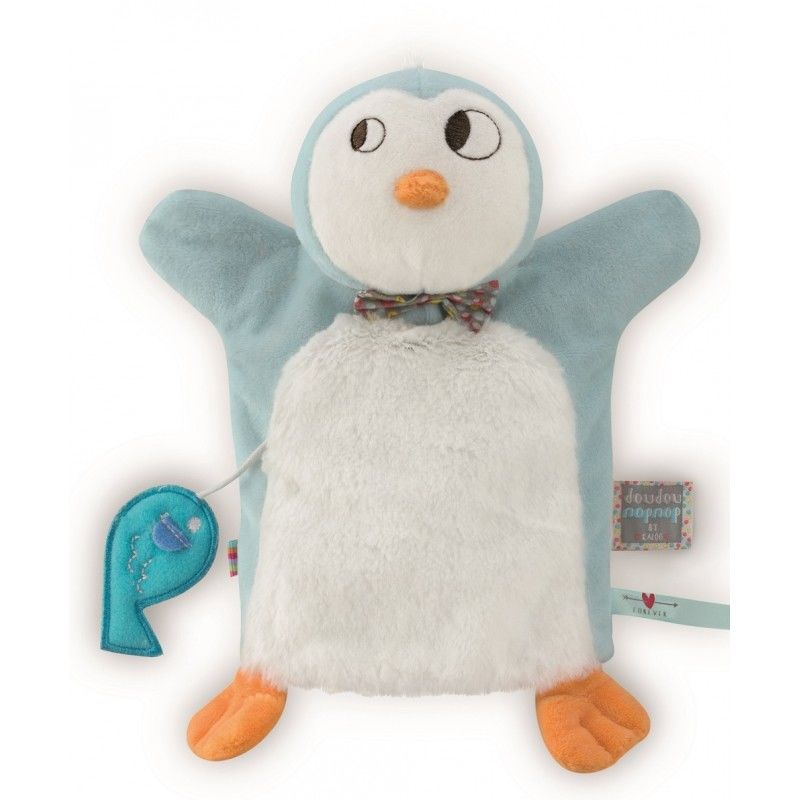  nopnop marionnette pingouin bleu blanc poisson 